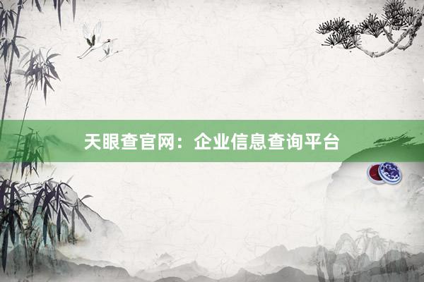 天眼查官网：企业信息查询平台